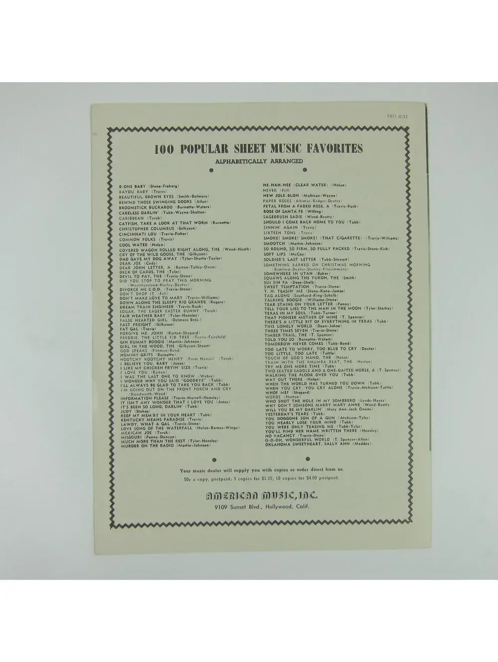 Sheet Music Sixteen Tons Merle Travis Tennessee Ernie Ford Vintage 1947